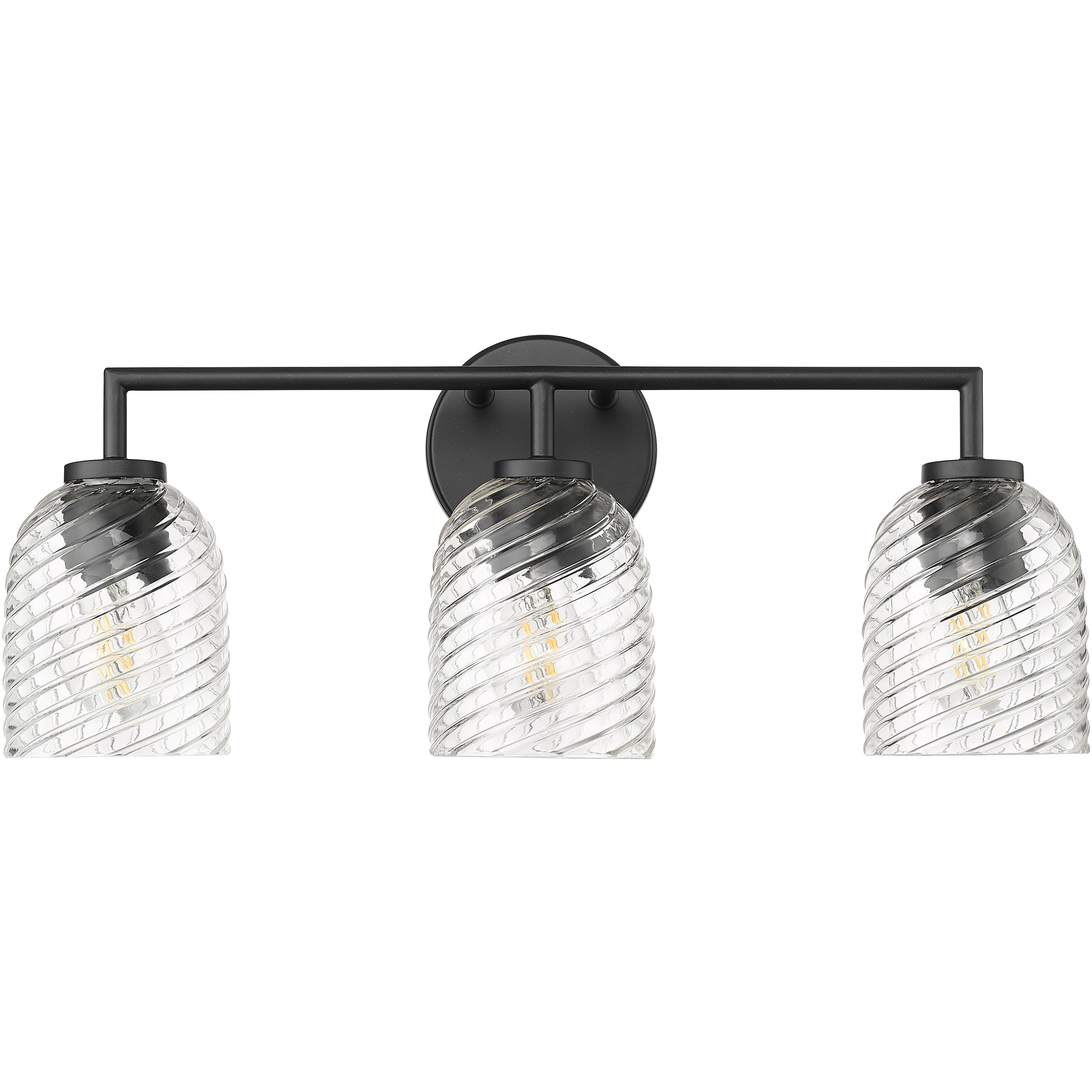 Catania 3 Light 22.8 inch Matte Black Bathroom Vanity Light Wall Light